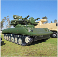 Vente chaude : Char d'assaut gonflable de simulation pour exercice, modèle de char d'assaut gonflable de déguisement