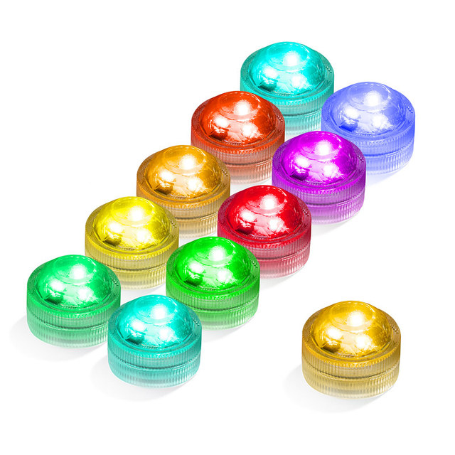 3v IP68 Wedding Party Decor Lights Mini Submersible LED Lights with Remote Colorful LED Waterproof Light for Party Decoration