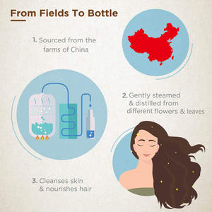 Toplu organik gül hidrosol-yüz 100% sprey cilt ve saç bakımı için % vücut spreyi saf doğal gül çiçek su - Product Image 2