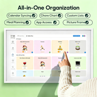 Calendario Inteligente de Pared de 15.6 Pulgadas con Pantalla Táctil WiFi, Recordatorio Familiar, Organizador de Tareas