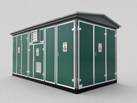 Poste de transformation préfabriqué avec compensation de puissance réactive, mesure d'énergie et distribution basse tension 12kV 0.4kV 1600kVA