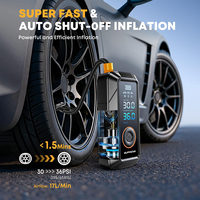 Compresseur d'air portable personnalisé pour pneus de voiture avec manomètre, étanche, en ABS, sortie d'usine OEM