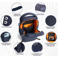 Oem/Odm Premium Magnetische Gymtas Met Waterfles En Telefoon Opbergklem Portemonnee Zak Verstelbare Slingband