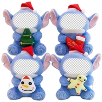 Peluches de Noël Stitch 20 cm (8 pouces) – Jouets en peluche pour enfants, personnages de dessins animés, pour machine à griffes