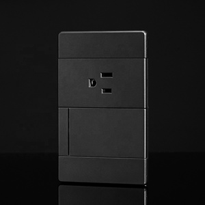 Cửa hàng hiện đại màu xám chống cháy PC Bảng điều chỉnh trang trí cửa hàng + một băng đảng chuyển đổi điện ổ cắm điện và chuyển đổi ánh sáng - Product Image 1