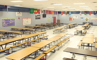 Ensemble de bureau et chaise d'école confortable et abordable pour salle de classe