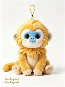 Portachiavi in Peluche di Animali dello Zoo in Cotone PP Personalizzato, Macaco, Gibbon, Scimmia Dorata, Unisex, Vendita all'Ingrosso - Product Image 5