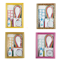 Kit de quilling en papier 9 pièces pour débutants, kit de bricolage en papier avec cadre photo pour l'art du quilling, décoration intérieure