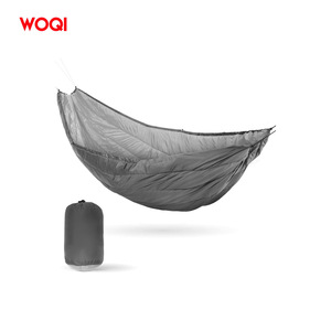 Manta de hamaca para acampar Woqi, gris, 753g, nailon sintético aislante, para hamacas individuales y dobles - Product Image 3