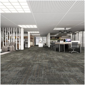 25*100 Nylon mélangé Jacquard Long tapis peler et coller les carreaux de tapis commerciaux - Product Image 3