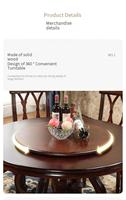 Ensemble de table et chaises de salle à manger contemporaines en chêne massif, table ronde, écologique, durable, 6 places, meubles de salle à manger
