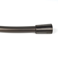 Manguera de Ducha Flexible de PVC Gris Metálico Premium, Anti-Torceduras, Protección Contra Pliegues, Duradera, para Cabezal de Ducha Manual con Accesorios Metálicos