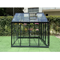 Serres de jardin extérieures en aluminium de haute qualité avec portes coulissantes et verre trempé pour la croissance des plantes
