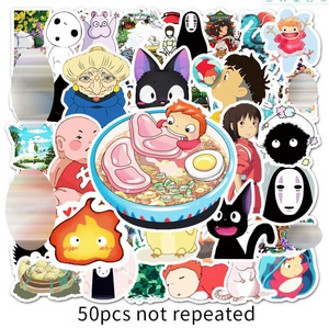 ZY0928C 50 pièces/paquet <span class=keywords><strong>Miyazaki</strong></span> Hayao Totoro & Chihiro autocollants pour fille bagages guitare planche à roulettes décorer autocollants étanches - Product Image 6