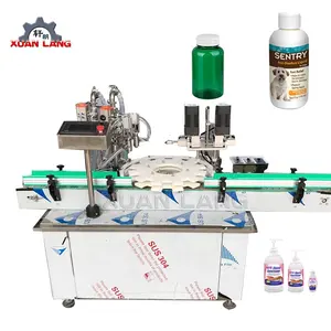 Automatic essential oil filling machine / small glass bottle plastic bottle production line packaging equipment / automatic fill