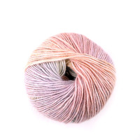 Fil à tricoter artisanal en cachemire/acrylique teinté, anti-boulochage, effet nuage glacé, pour écharpe et bonnet, technique OE, comptage de fil 2.5