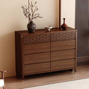 <span class=keywords><strong>Commode</strong></span> en bois pliable minimaliste faite à la main, prix d'usine, moderne, pour chambre et salon, unité de rangement à 6 tiroirs - Product Image 3