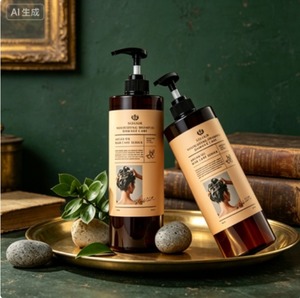 Shampoo nourrissant Kbeauty 500g, réparation des dommages, faible pH, pour pointes fourchues, cheveux secs, sans silicone, usage quotidien, qualité export. - Product Image 1