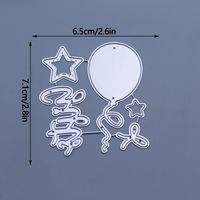 Palloncini e stelle per taglio in metallo matrici per la realizzazione di carte, fai da te fatti a mano Scrapbooking artigianato Stencil, fustelle per realizzare Album fotografici