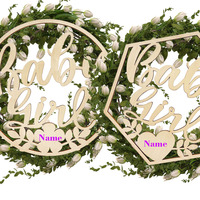 Décorations de mariage en bois et guirlande d'anniversaire – Modèle écologique pour décorations festives