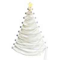 Kit de sapin de Noël DIY lumineux et économique en tissu froissé, style chinois, pour vitrines de salon et présentations transfrontalières