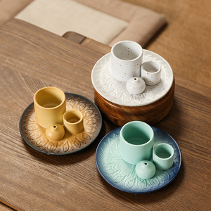 Ensemble de bougeoirs bleus effet four émaillé, style nordique, avec <span class=keywords><strong>palette</strong></span> en <span class=keywords><strong>bois</strong></span> sacré de sauge, décoration d'ambiance pour la maison, semi-artisanal - Product Image 4