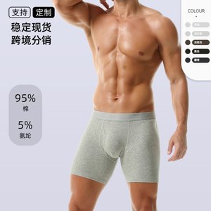 Mutandine da uomo Stretch Mid-rise personalizzate da uomo a <span class=keywords><strong>gamba</strong></span> <span class=keywords><strong>lunga</strong></span> <span class=keywords><strong>Boxer</strong></span> in cotone mutande da uomo - Product Image 2