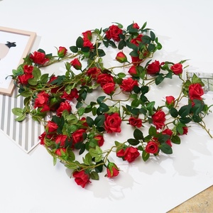 Enredadera <span class=keywords><strong>de</strong></span> Rosas Artificiales para Decoración del Hogar, Varas <span class=keywords><strong>de</strong></span> Rosas - Product Image 4