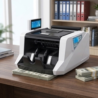 Compteur de billets automatique de qualité bancaire 168 avec détection magnétique, trémie de 300 pièces, vitesse de 900 pièces/min, tension universelle, compteur portable