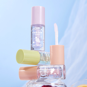Huile à lèvres effet gelée cristalline hydratante, réduit les ridules, en vrac en stock, brillant à lèvres effet miroir repulpant, saveur fruitée, applicateur grand format - Product Image 1