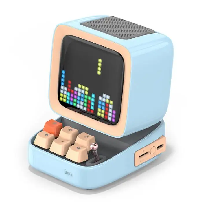 HOT Sell in Amazon Divoom Ditoo Retro Art Alarm Clock DIY LED Display Board Portable Game speakers App Controlled Front Screen