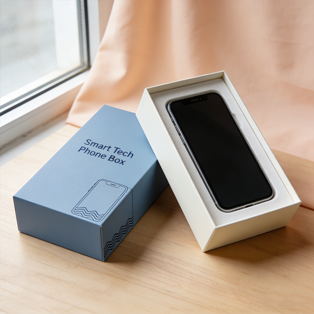 Wholesale Recyclable Color Square Clamshell Paper Box Light Luxury UV Custom 3C Digital Glossy Lamination Smart Watch Box