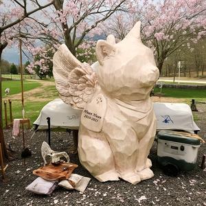 Árbol Conmemorativo de Gato Ángel Personalizado para Colgar, Gatito de Resina Hecho a Mano con Alas, Decoración Elegante de Invierno para Exteriores - Product Image 5