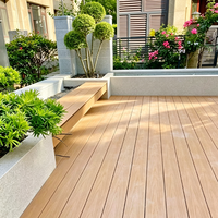 Plancher de terrasse en WPC co-extrudé simple face, antidérapant, résistant à l'humidité, antirouille, emboîtable, design carré Hyundai