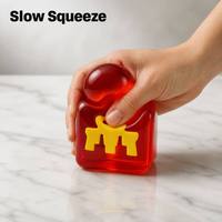 Cube de gel anti-stress, lot de 3, Bubble Pop, translucide rouge, personnage caché, décoration de bureau, cadeau