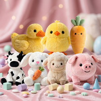 Jouet en peluche super doux animaux de la ferme (Vache, Cochon, Mouton) rembourré en coton PP, ODM, anti-stress, cadeau unisexe pour fêtes et décoration intérieure