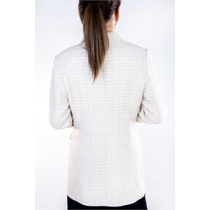 Fall Winter Custom Women Female Coat Formal Double Breasted Slim Fit Beige Office <strong>Ladies</strong> <strong>blazer</strong> - Product Image 2