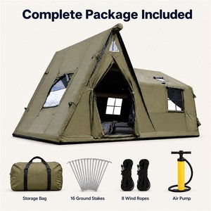 12.6 Sqm Portable Four-Season <b>Large</b> Inflatable Camping <b>Tent</b> 3000mm Waterproof Sunproof 420D Oxford Fabric Camping <b>Tents</b> <b>Large</b> Fa - Product Image 1