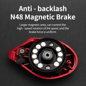 Máy câu cá Baitcasting, dụng cụ câu cá mồi, tỉ số truyền 7.2:1, lực kéo tối đa 10kg, siêu nhẹ, câu cá bass, Pesca, bánh xe thả nước - Product Image 5