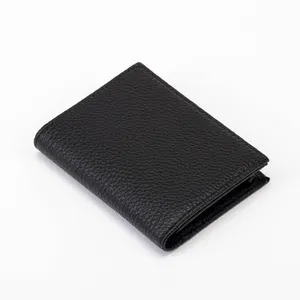100% Genuine Leather Male Purses With Zip Coin Pocket Customize Logo Men Wallet And Card Holder Wallets