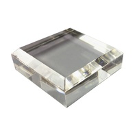 Taille personnalisée Acrylique Fossiles Lucite Plexiglas Affichage Bloc Avec Bord Biseauté Pour Exposition