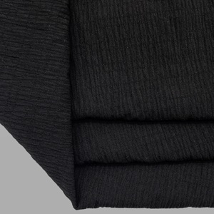 Формальное черное мусульманское абайское платье из шерсти Персик Ткань - Product Image 5