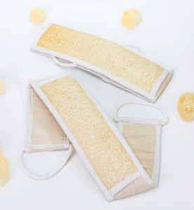 Eco Friendly Long <b>Simple</b> Luffa Body <b>Exfoliating</b> Back Scrubber Strap Handmade - Product Image 3
