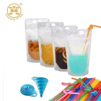 Clair Sachets de Boisson Smoothie Sacs Liquide Stand Up Poche Avec Bec Verseur Sac D'emballage de Popsicle Emballage Chimique Sac