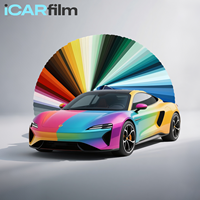فيلم حماية الطلاء PPF ملون بضمان 10 سنوات، لفائف فينيل TPU PPF لتغليف السيارات، حماية كاملة للجسم بلون أسود لامع لملصقات السيارات