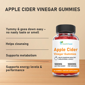 Manufacturer Custom Halal Diet Apple Cider Vinegar Gummies Improve Energy Levels Cleanse <b>Supplements</b> Slimming Products Acv Gummy - Product Image 6