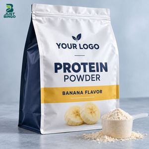 Poudre de protéines végétales halal avec options de saveur en sachet, fabrication OEM pour les propriétaires de marques de nutrition - Product Image 1