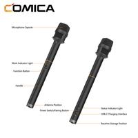 Microphone à condensateur sans fil COMICA Revo S avec directivité cardioïde et construction métallique pour smartphone et ordinateur