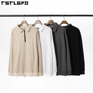 Sweat à capuche personnalisé durable 100% coton pour hommes Sweat-shirt surdimensionné à col montant et demi-fermeture éclair pour l'hiver numérique - Product Image 5