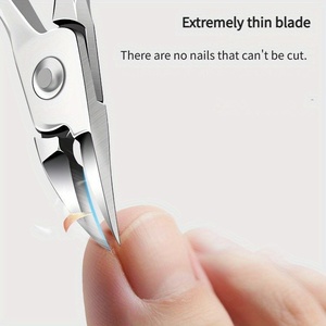Ensemble de <span class=keywords><strong>coupe</strong></span>-ongles professionnels réutilisables en acier inoxydable - <span class=keywords><strong>Coupe</strong></span>-cuticules portables, durables et tranchants et ciseaux courbés pour manucure - Product Image 6